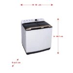 توشيبا غسالة حوضين 12 كيلو - أبيض Vh-K130Wbb(Ww)