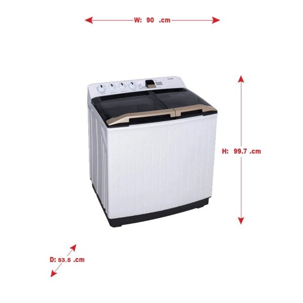 توشيبا غسالة حوضين 12 كيلو - أبيض Vh-K130Wbb(Ww)