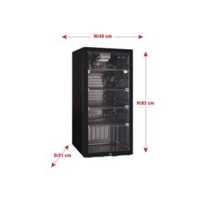 بانكول ثلاجة عرض 1باب زجاج - أسود LSC105F (B)