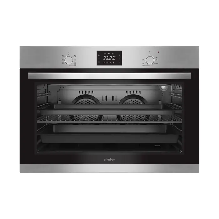 سيمفر فرن بلت ان كهرباء 90 سم–142 لتر-ستيل B 9109 DERM سيمفر فرن بلت ان كهرباء