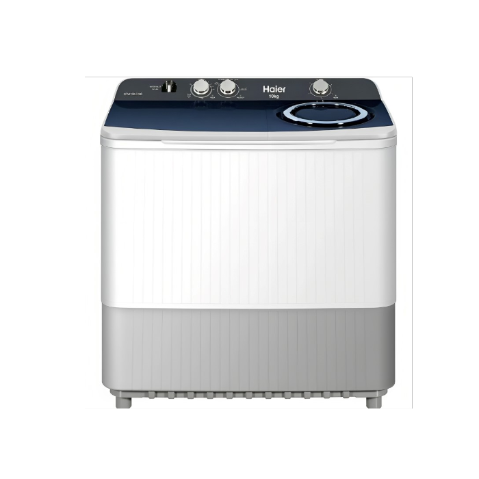 هاير غسالة حوضين - 10 كيلو - أبيض HTW100-S186