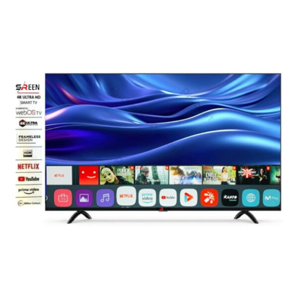 سرين شاشة 55 بوصة سمارت 4K UHD – WebOs - أسود SRET-55S4K1